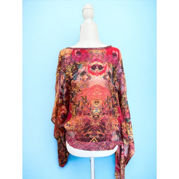 Kay Celine Tops - Kay Celine Colorful Boho Kimono Sleeve Top size Medium